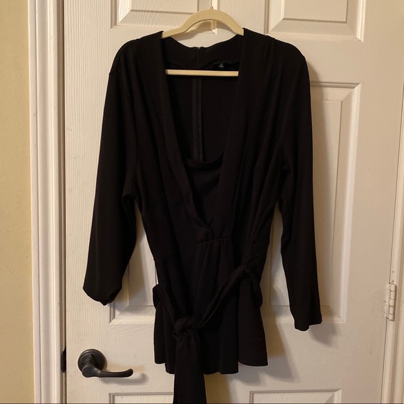 Eloquii Tops - Tie waist peplum top